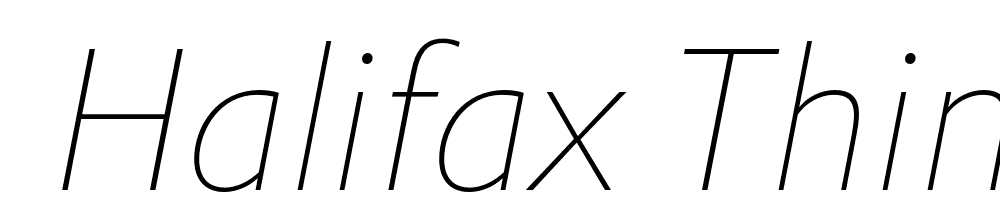  DEMO Halifax Thin Italic font family download free