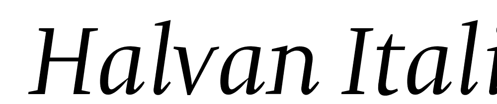  DEMO Halvan Italic font family download free