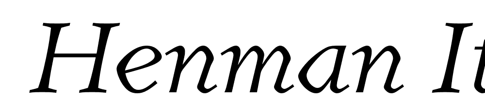  DEMO Henman Italic font family download free