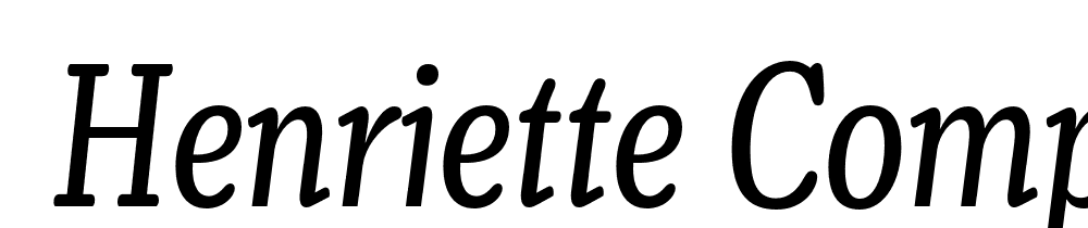  DEMO Henriette Compressed Italic font family download free