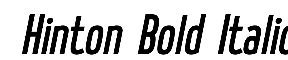  DEMO Hinton Bold Italic font family download free