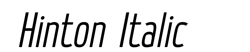  DEMO Hinton Italic font family download free