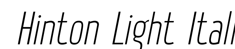  DEMO Hinton Light Italic font family download free