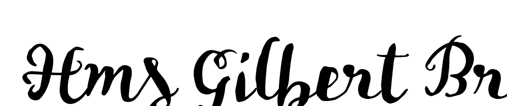  DEMO HMS Gilbert Brush Regular font family download free