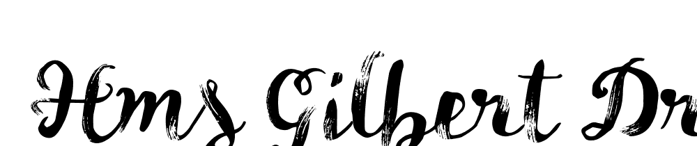  DEMO HMS Gilbert Dry Brush Regular font family download free