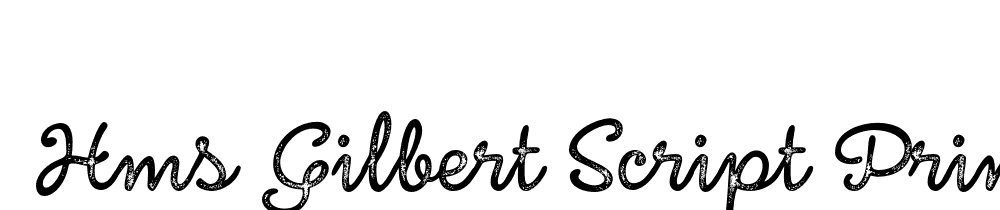  DEMO HMS Gilbert Script Printed Regular font family download free