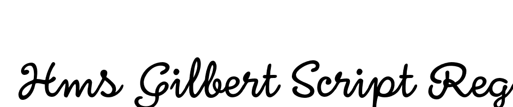  DEMO HMS Gilbert Script Regular font family download free