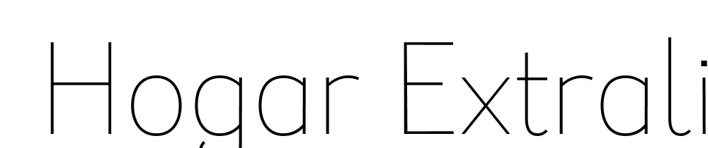  DEMO Hogar ExtraLight Regular font family download free