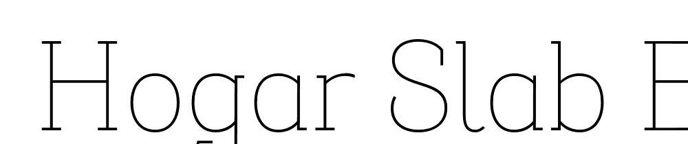  DEMO Hogar Slab ExtraLight Regular font family download free