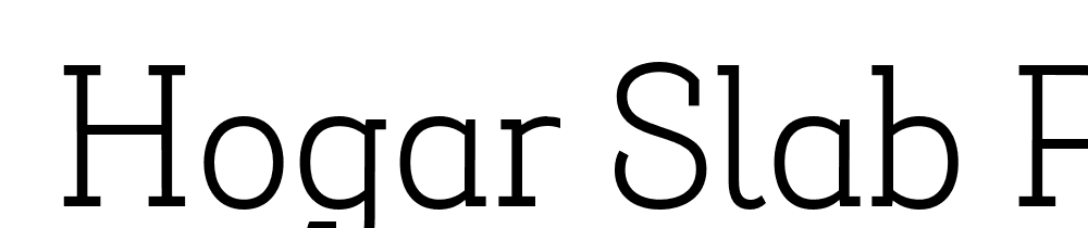  DEMO Hogar Slab Regular font family download free