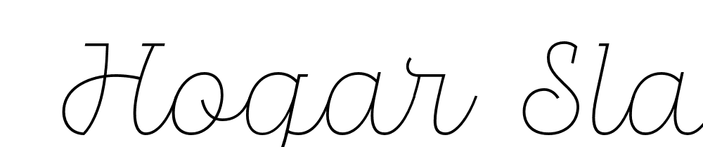  DEMO Hogar Slab Script ExtraLight Regular font family download free