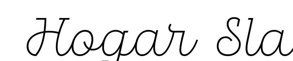  DEMO Hogar Slab Script Light Regular font family download free