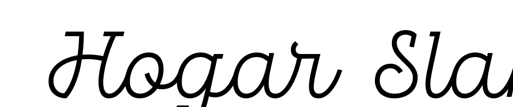  DEMO Hogar Slab Script Regular font family download free