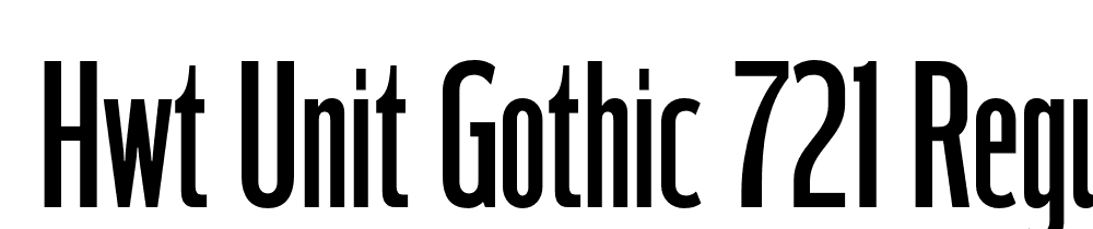  DEMO HWT Unit Gothic 721 Regular font family download free