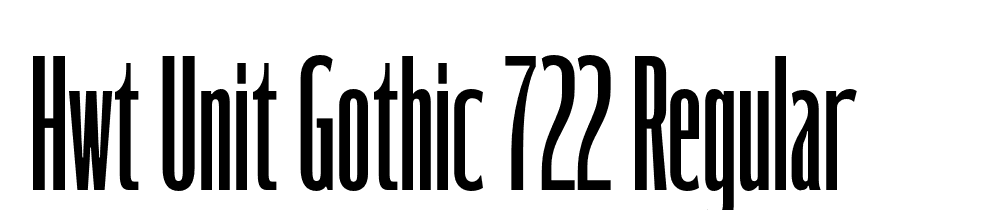  DEMO HWT Unit Gothic 722 Regular font family download free