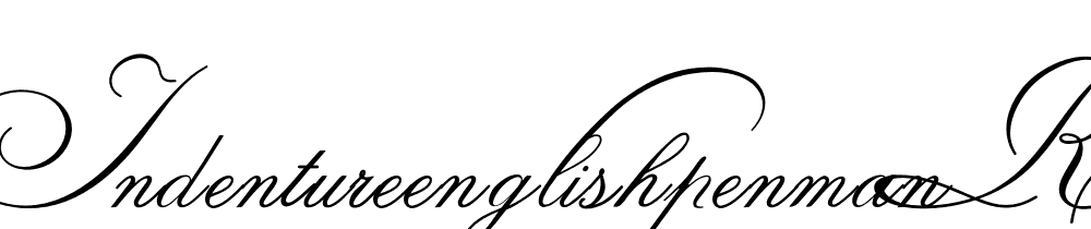  DEMO IndentureEnglishPenman Regular font family download free