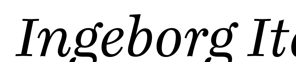  DEMO Ingeborg Italic font family download free