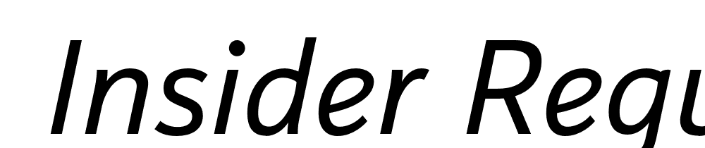  DEMO Insider Regular Italic Regular Italic font family download free