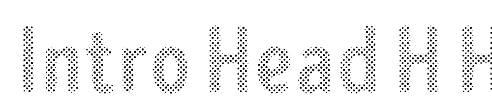  DEMO Intro Head H H1 Regular font family download free