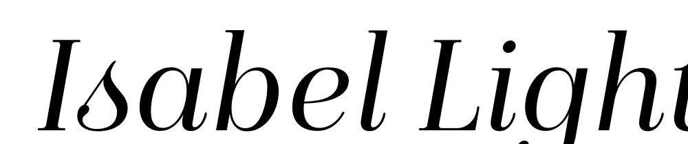  DEMO Isabel Light Italic font family download free