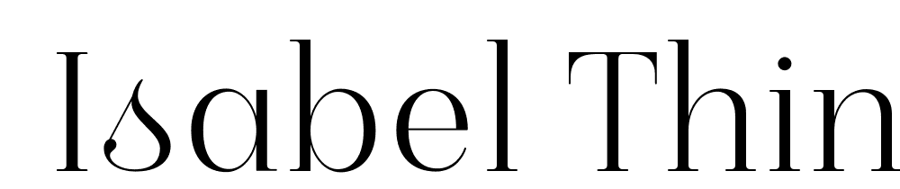  DEMO Isabel Thin Regular font family download free