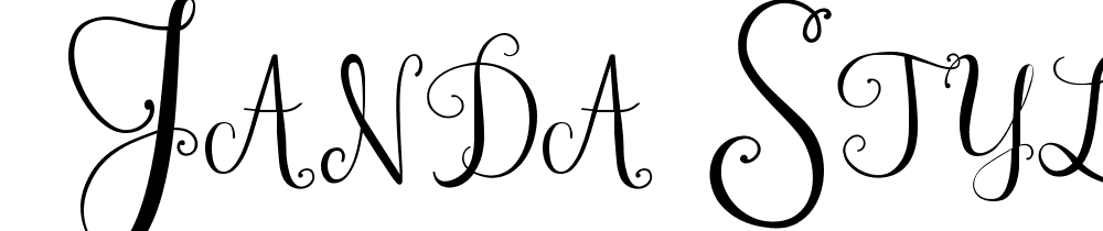  DEMO Janda Stylish Monogram Regular font family download free