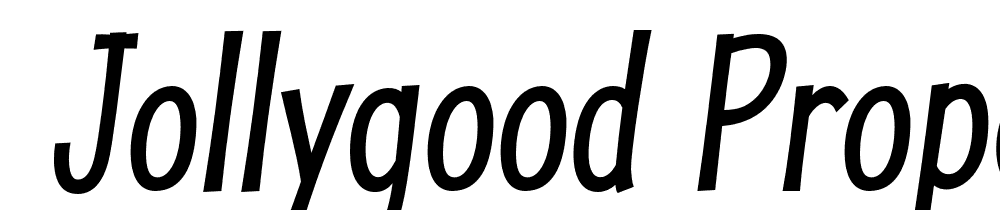  DEMO JollyGood Proper Condensed Italic font family download free