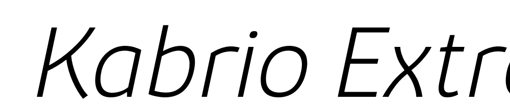  DEMO Kabrio ExtraLight Italic font family download free