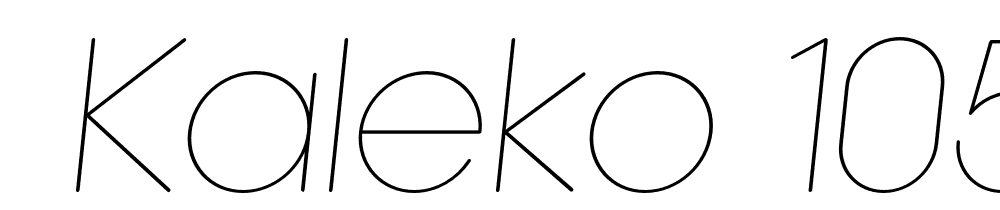  DEMO Kaleko 105 Round Italic font family download free