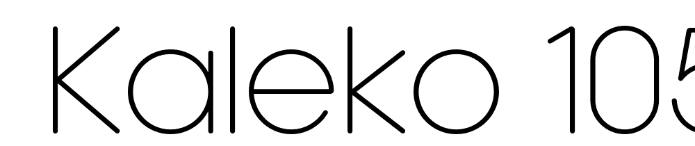  DEMO Kaleko 105 Round Regular font family download free