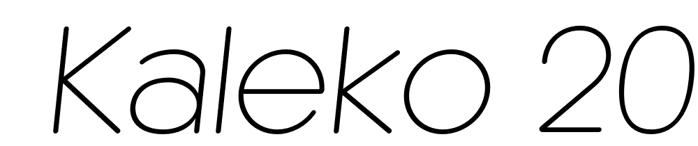  DEMO Kaleko 205 Round Italic font family download free