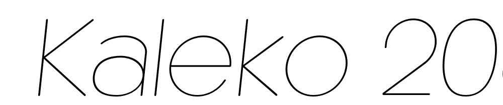  DEMO Kaleko 205 Round Italic font family download free