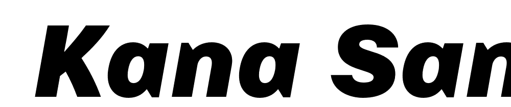  DEMO Kana Sans Black Italic font family download free