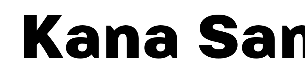  DEMO Kana Sans Black Regular font family download free