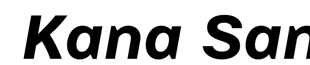  DEMO Kana Sans Bold Italic font family download free