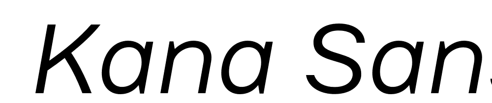  DEMO Kana Sans Italic font family download free