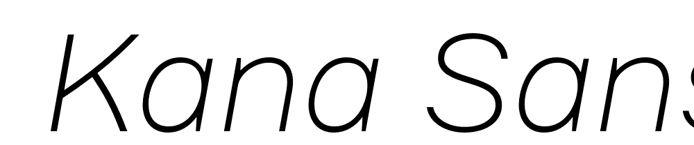  DEMO Kana Sans Light Italic font family download free