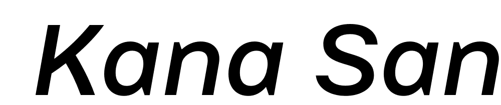  DEMO Kana Sans Med Italic font family download free