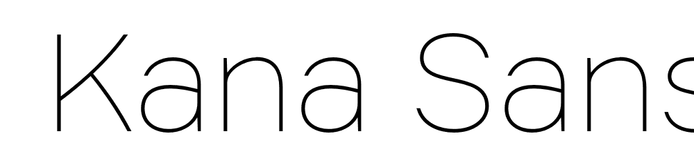  DEMO Kana Sans Thin Regular font family download free