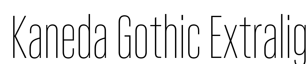  DEMO Kaneda Gothic ExtraLight Regular font family download free