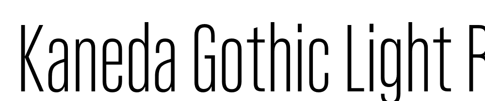  DEMO Kaneda Gothic Light Regular font family download free