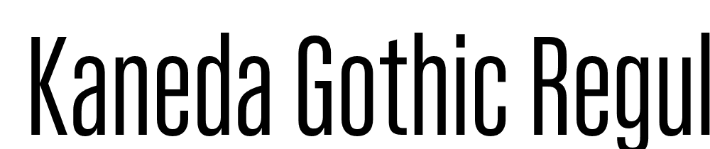  DEMO Kaneda Gothic Regular font family download free