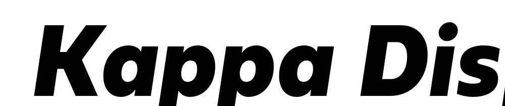  DEMO Kappa Display Black Italic Regular font family download free