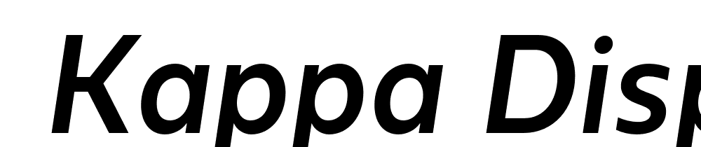  DEMO Kappa Display Bold Italic Regular font family download free