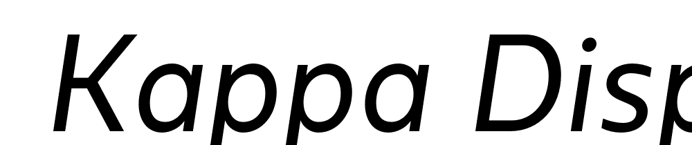  DEMO Kappa Display Italic Regular font family download free