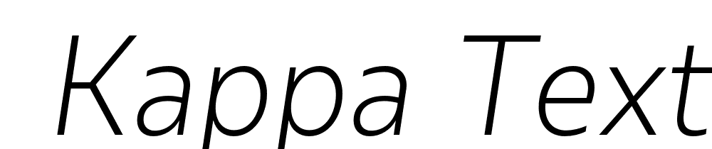  DEMO Kappa Text Light Italic Regular font family download free