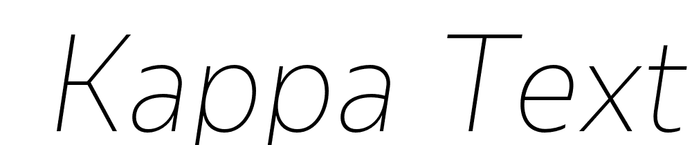  DEMO Kappa Text Thin Italic Regular font family download free