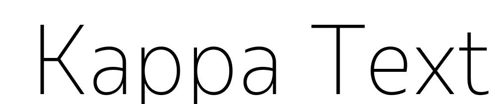  DEMO Kappa Text UltraLight Regular font family download free