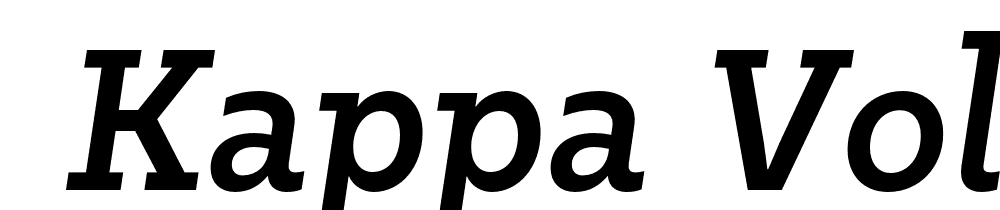  DEMO Kappa Vol2 BoldItalic Regular font family download free