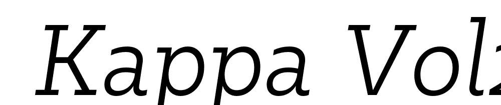  DEMO Kappa Vol2 BookItalic Regular font family download free